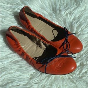 J. Crew Emma ballet flats round toe 7.5 orange